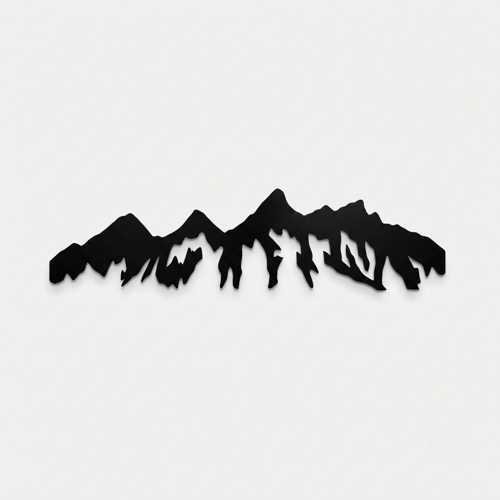 Teton Mountain Range Metal Wall Art – Wyoming National Park Wall Decor