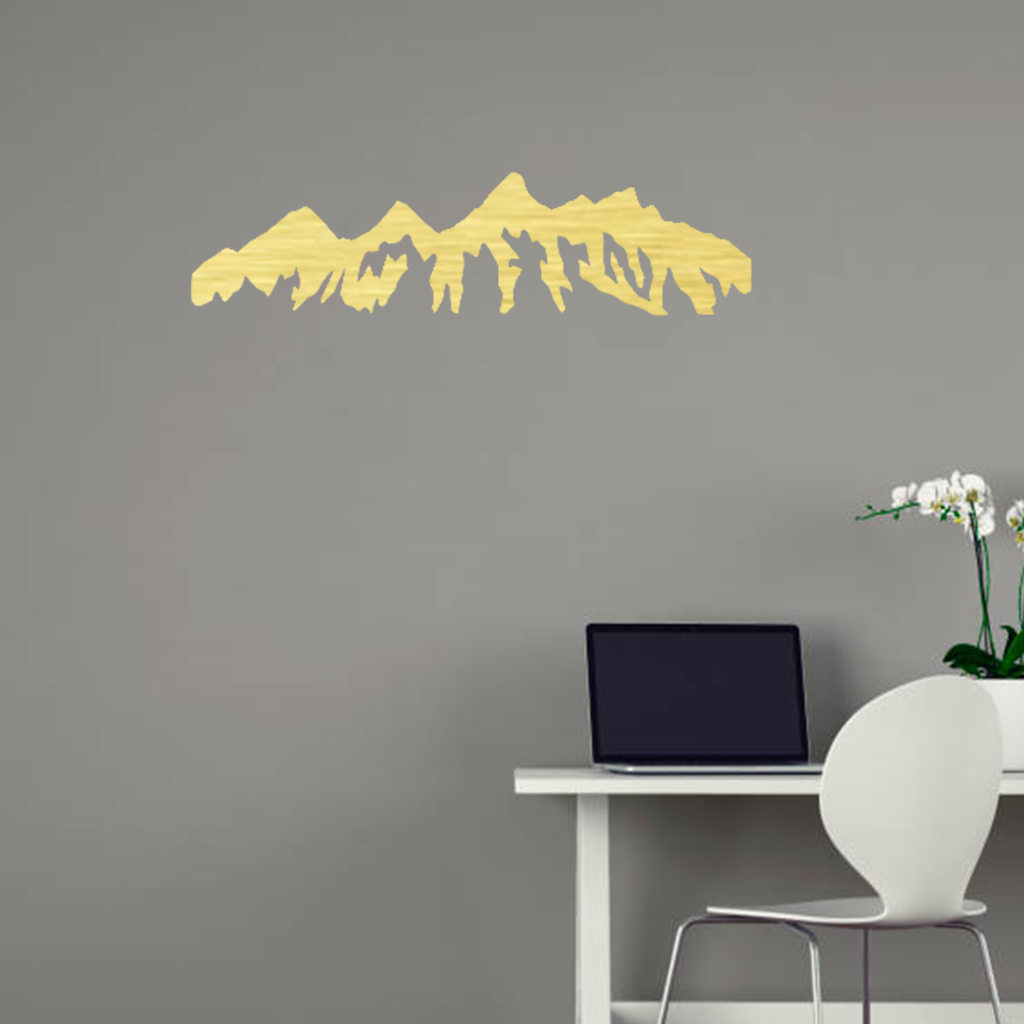 Teton Mountain Range Metal Wall Art – Wyoming National Park Wall Decor