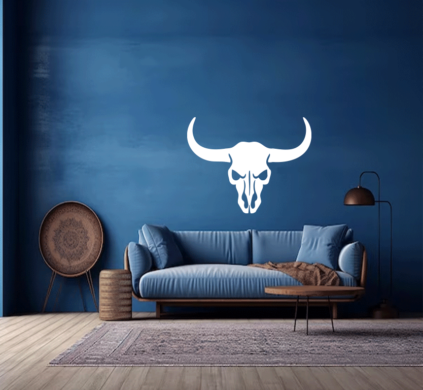 Bull Skull Metal Wall Art, view 5 by MetalPlex