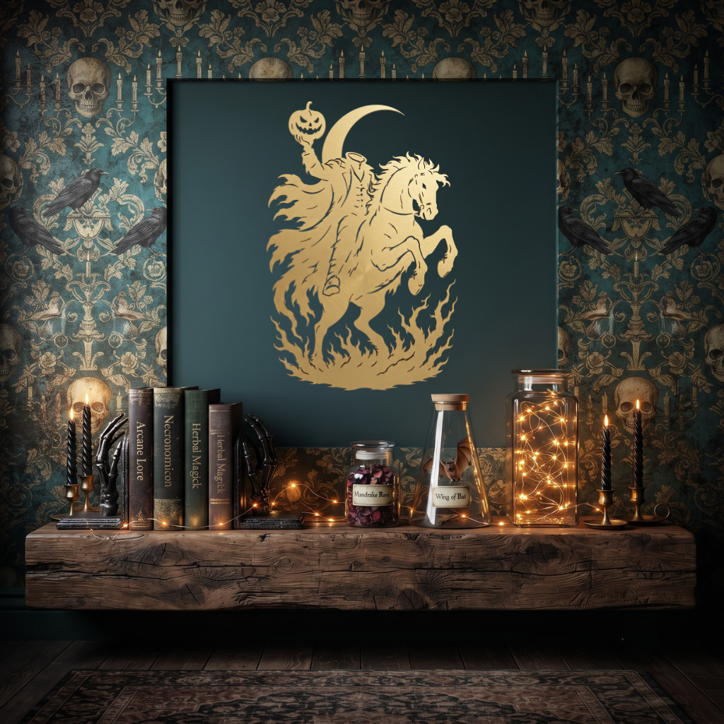 Headless Horseman Metal Wall Art