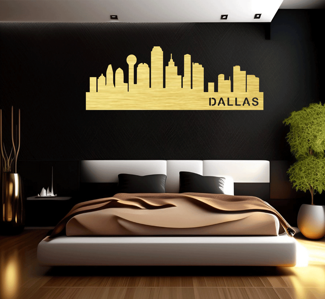Dallas Skyline Metal Wall Art, view 5 by MetalPlex
