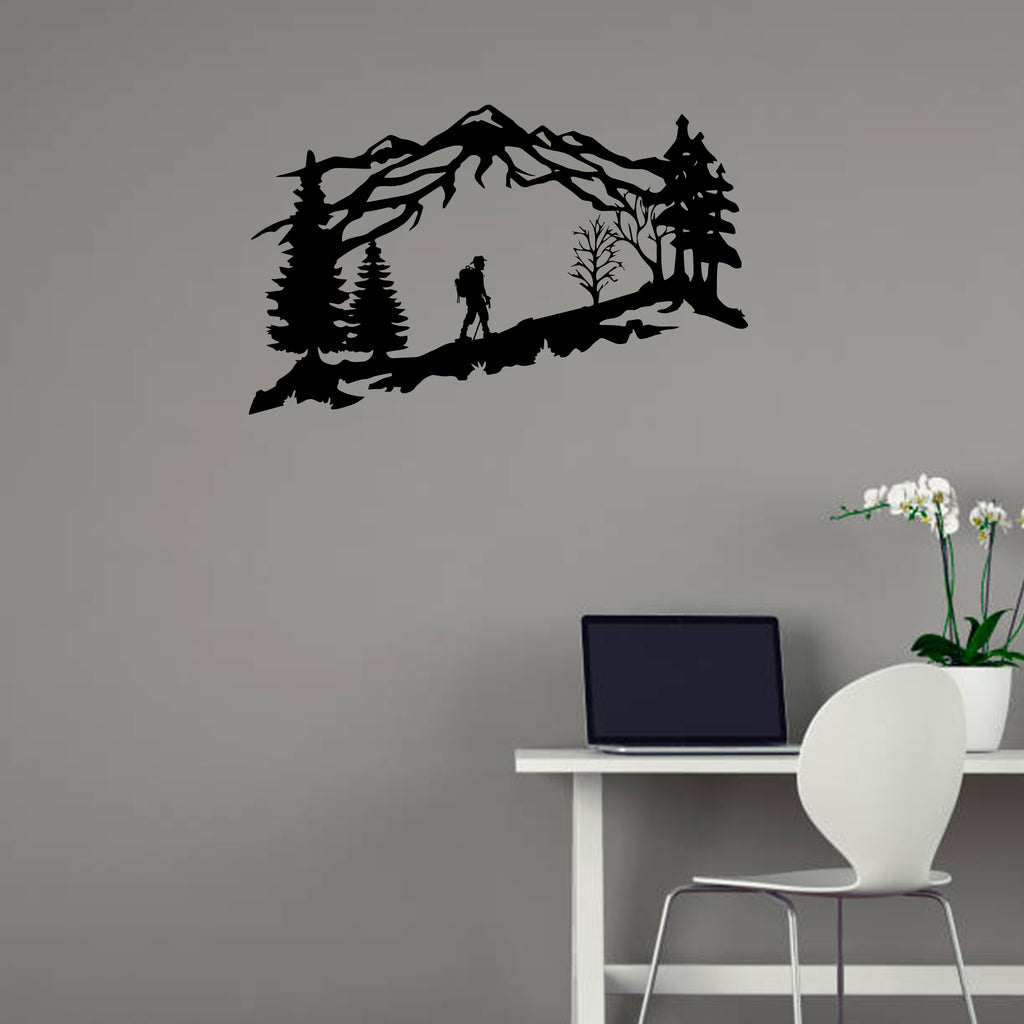 Mountain Backpacker- Metal Wall Art - MetalPlex