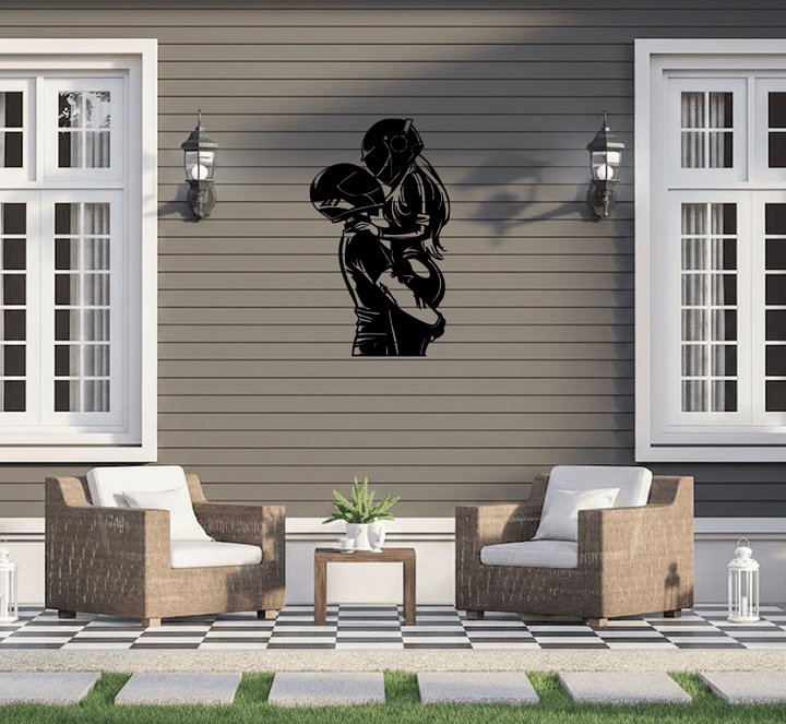 Biker Couple Metal Wall Art, view 6 by MetalPlex