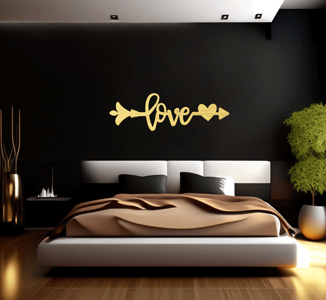 Love Arrow Metal Wall Art, view 10 by MetalPlex