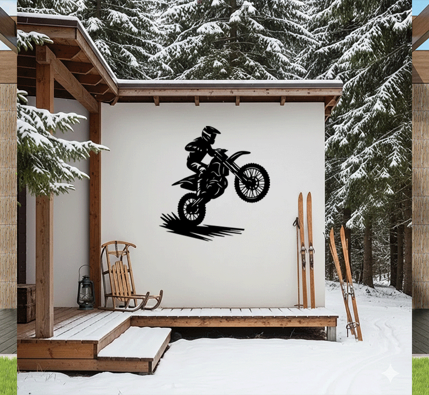 Dirt Biker Metal Wall Art, view 2 by MetalPlex