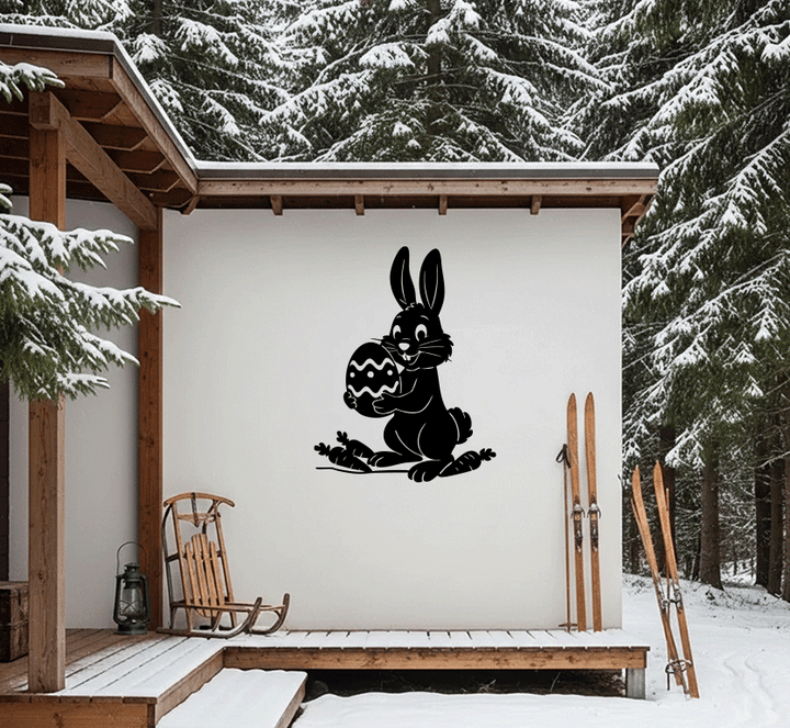 Happy Easter Bunny Metal Wall Art, view 11 by MetalPlex