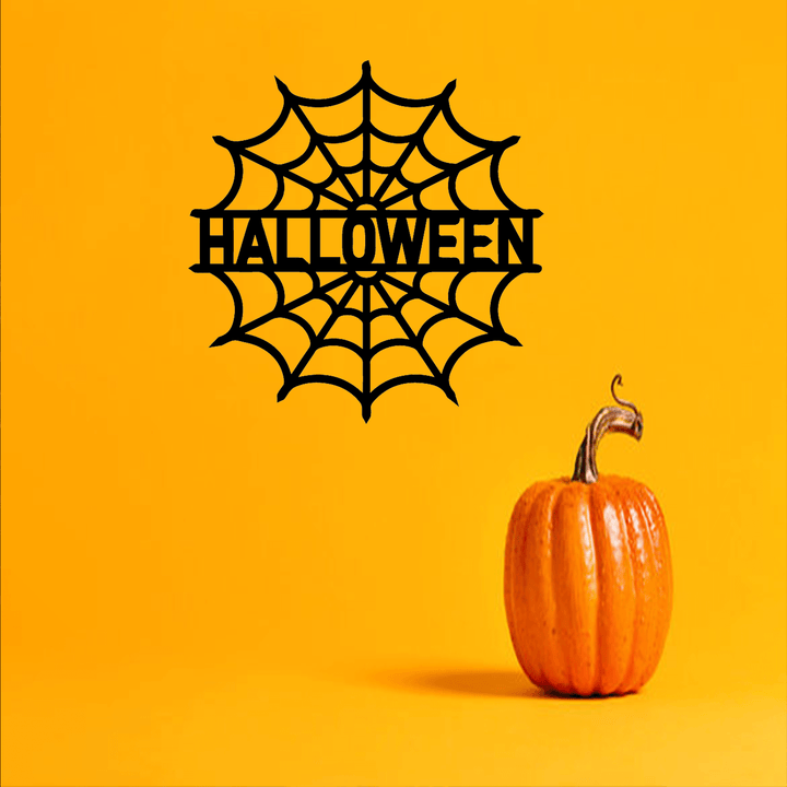 Halloween Personalized Spider Web Name Metal Wall Art, view 6 by MetalPlex
