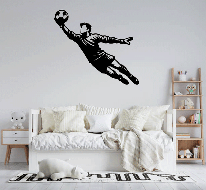 Goalkeepr Diving Save Metal Wall Art