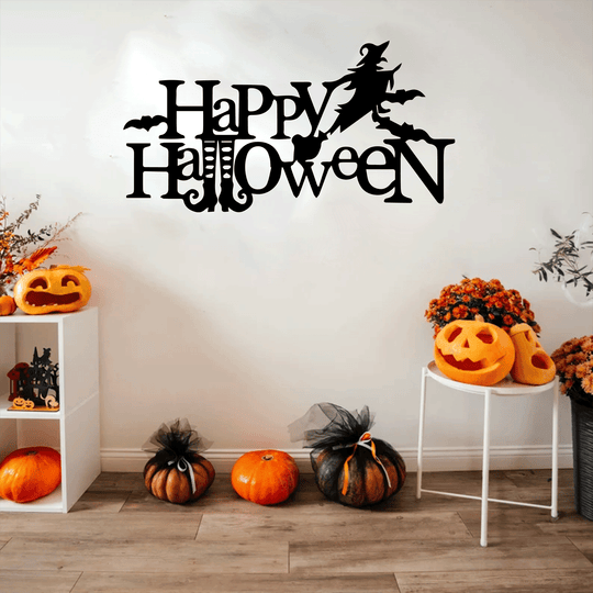 Happy Halloween Metal Wall Art