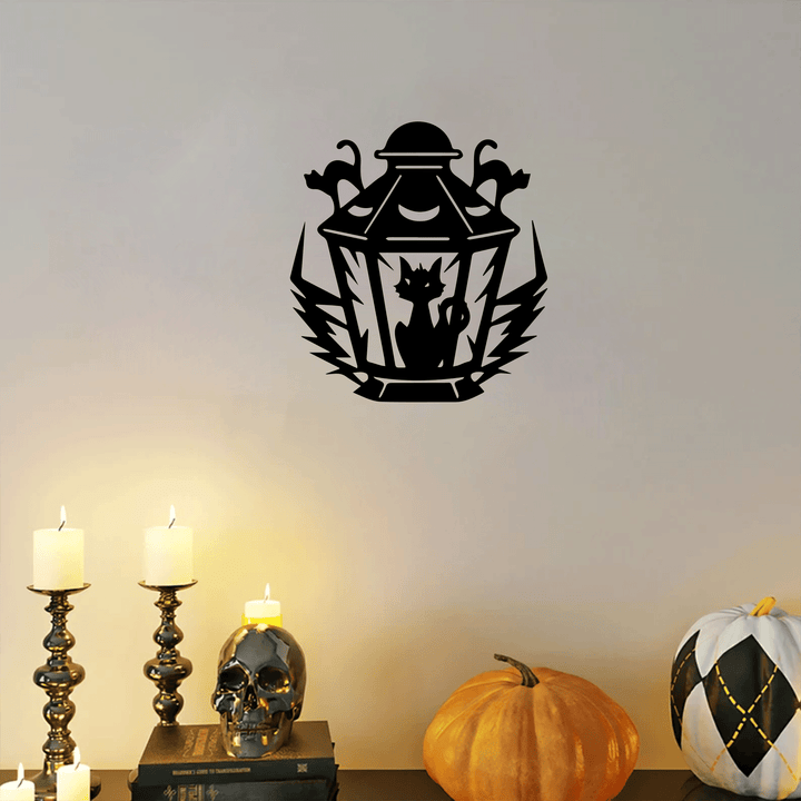 Halloween Cat Metal Wall Art, view 8 by MetalPlex