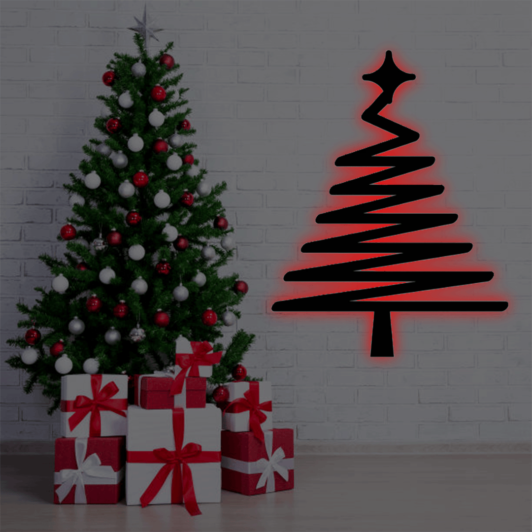Abstract Christmas Tree Metal Wall Art, view 8 by MetalPlex