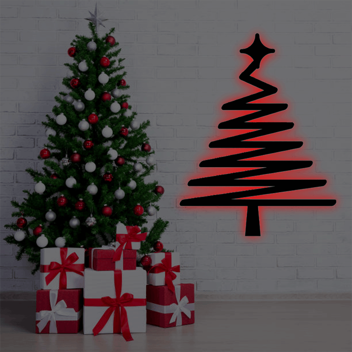 Abstract Christmas Tree Metal Wall Art, view 8 by MetalPlex
