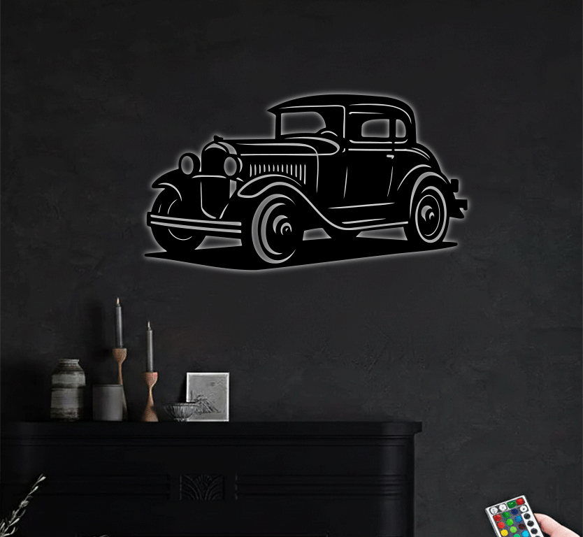 Classic Vintage Car Metal wall Art