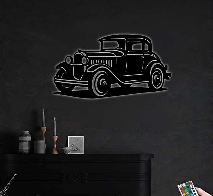 Classic Vintage Car Metal wall Art