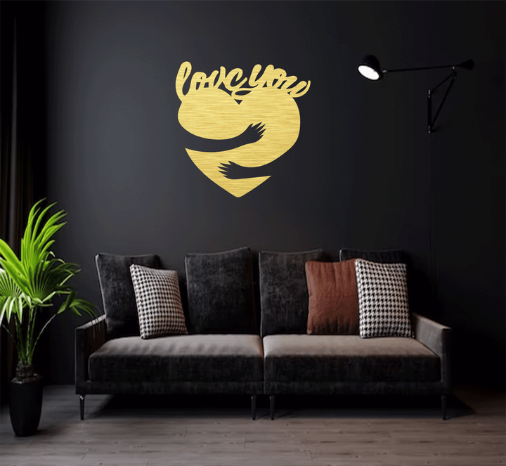 Love You Metal Wall Art, view 6 by MetalPlex
