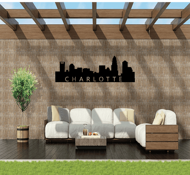 Charlotte Skyline Metal Wall Art by MetalPlex