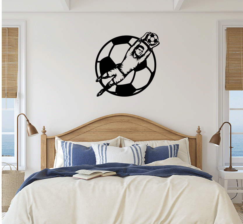Goalkeepr Save Metal Wall Art
