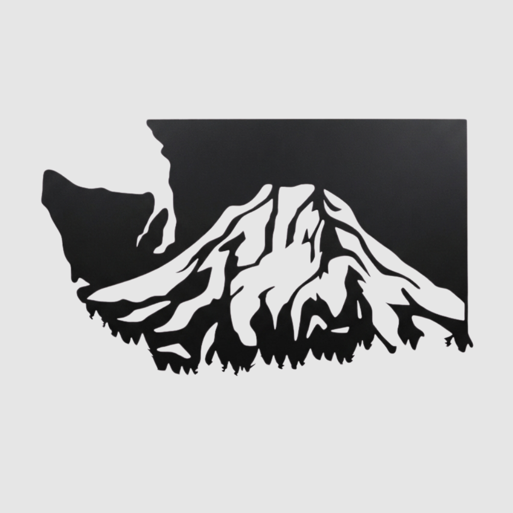 Washington Mt Rainier Metal Wall Art – Pacific Northwest Mountain Wall Decor