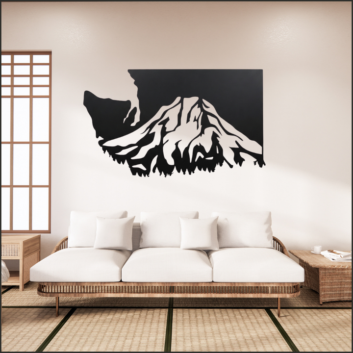 Washington Mt Rainier Metal Wall Art – Pacific Northwest Mountain Wall Decor