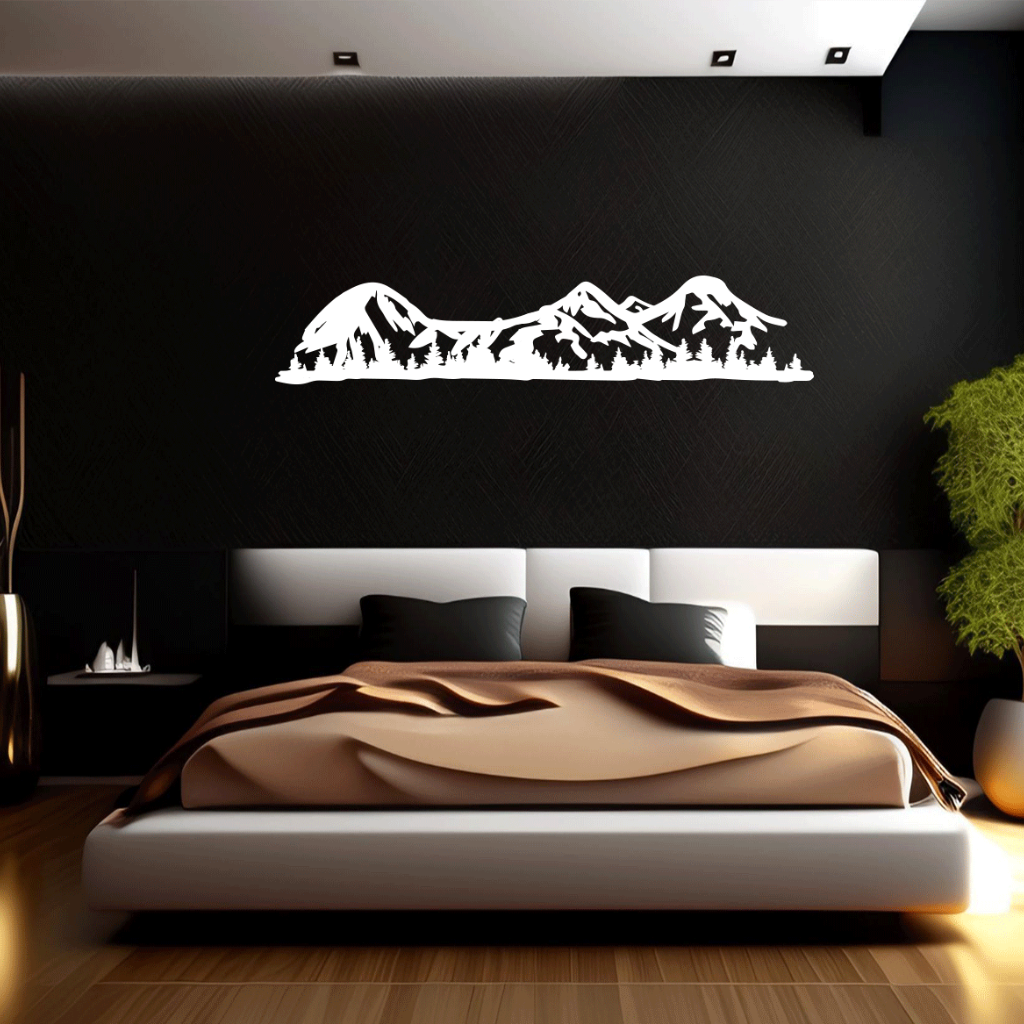 Three Sisters Mountains Metal Wall Art – Oregon Cascade Scenic Nature Wall Decor