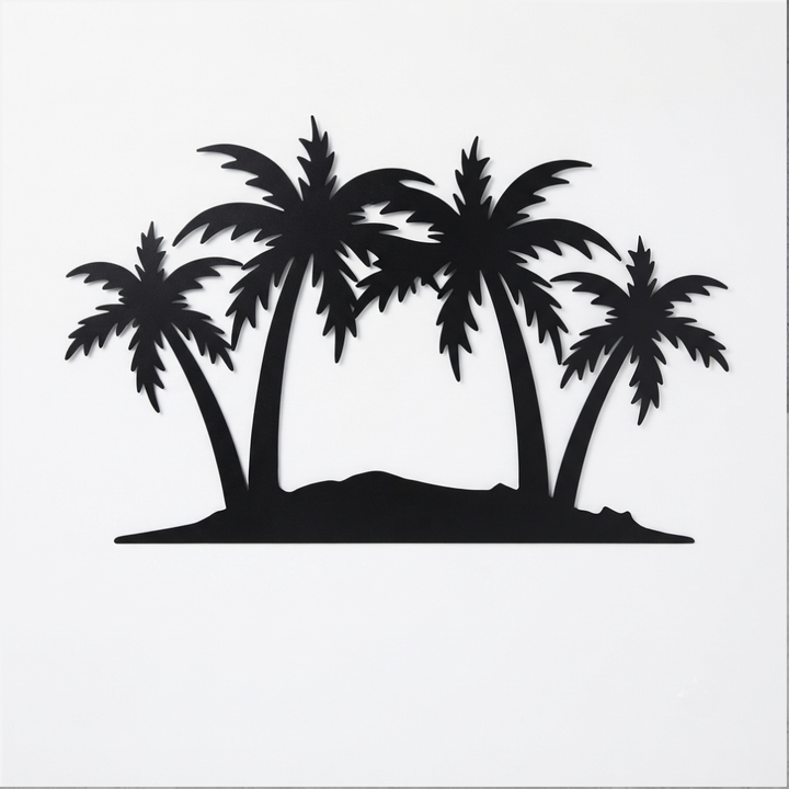 Palm Trees Metal Wall Art – Tropical Beach Home &amp; Outdoor Decor