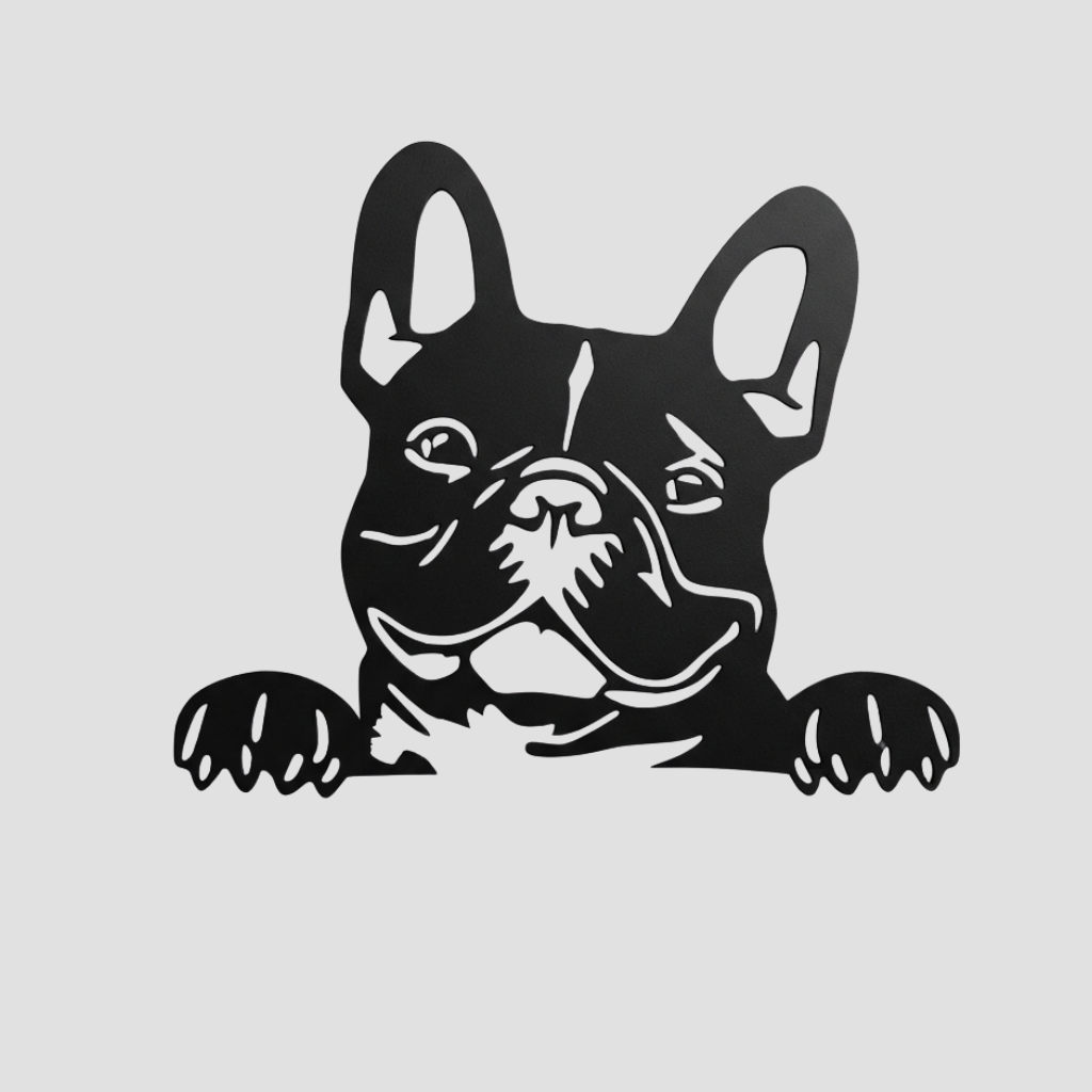 French Bulldog Metal Wall Art – Dog Lover Pet Home &amp; Living Room Decor