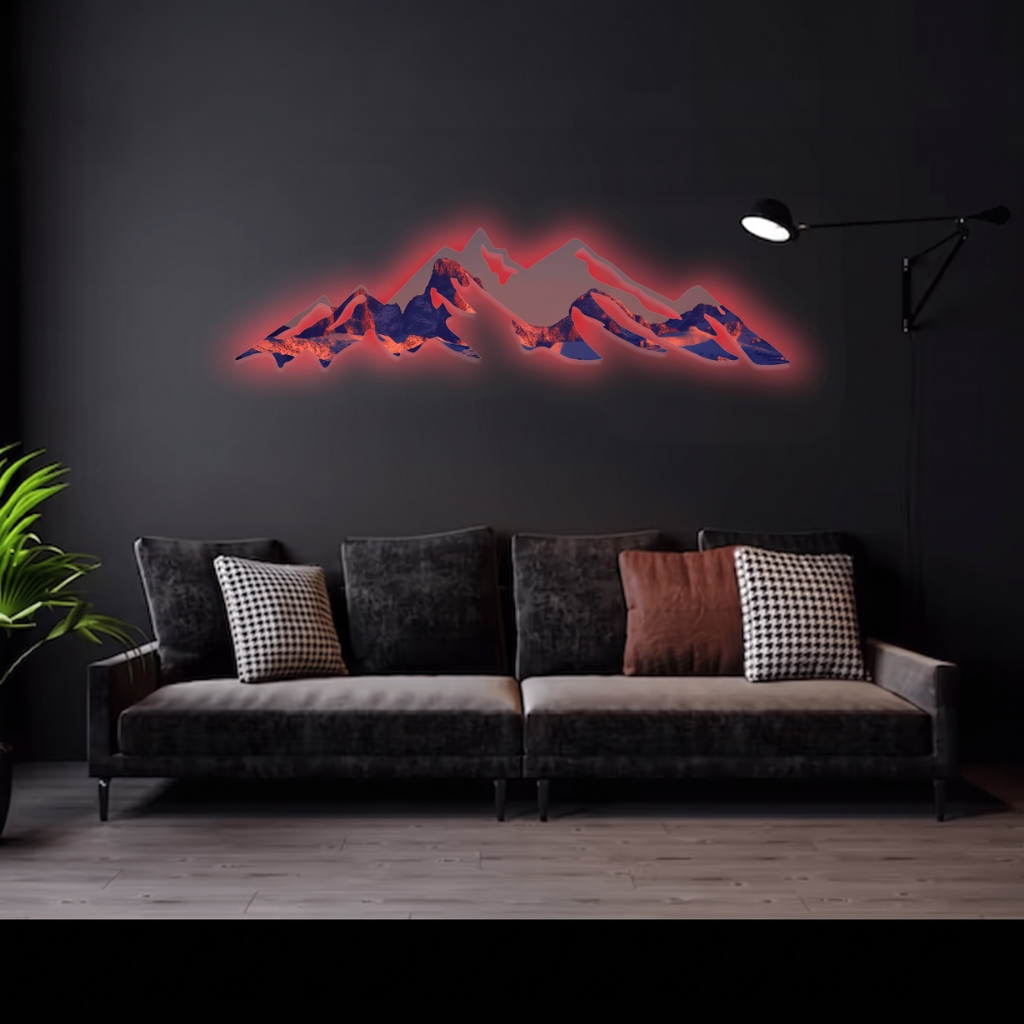 Grand Teton Sunset Metal Wall Art – National Park Mountain Wall Decor