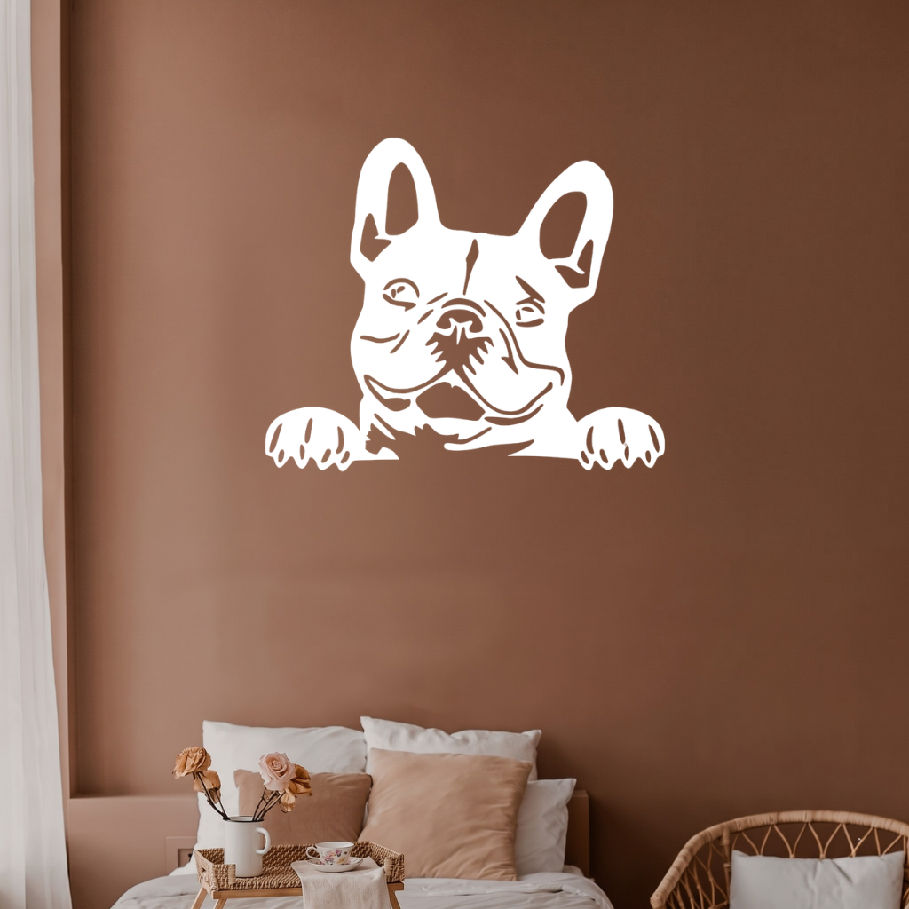 French Bulldog Metal Wall Art – Dog Lover Pet Home &amp; Living Room Decor