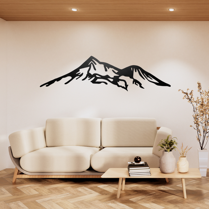 Mount Shasta Metal Wall Art – California Volcano Mountain Wall Decor