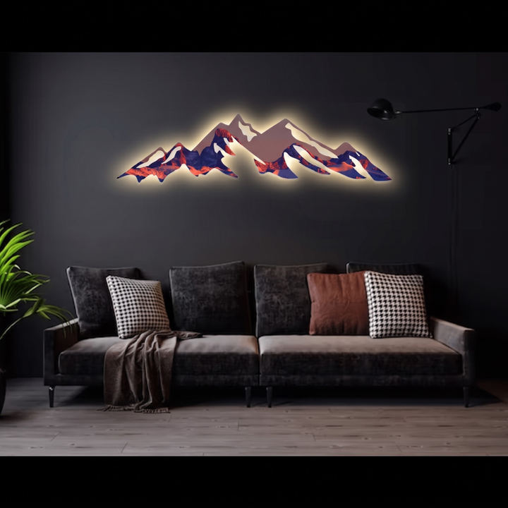 Grand Teton Sunset Metal Wall Art – National Park Mountain Wall Decor