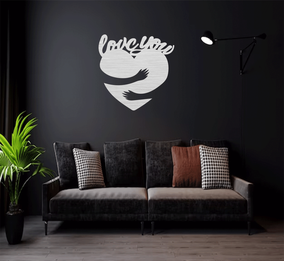 Love You Metal Wall Art, view 7 by MetalPlex
