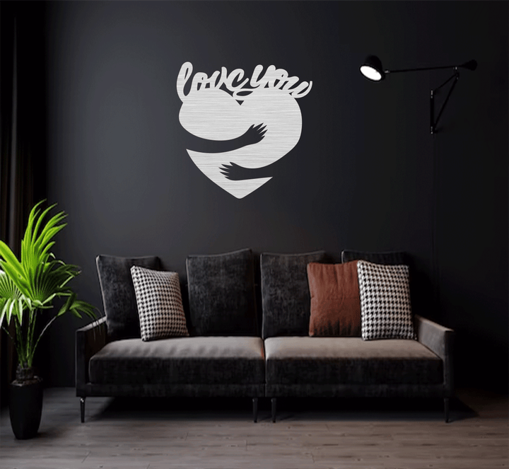 Love You Metal Wall Art, view 7 by MetalPlex