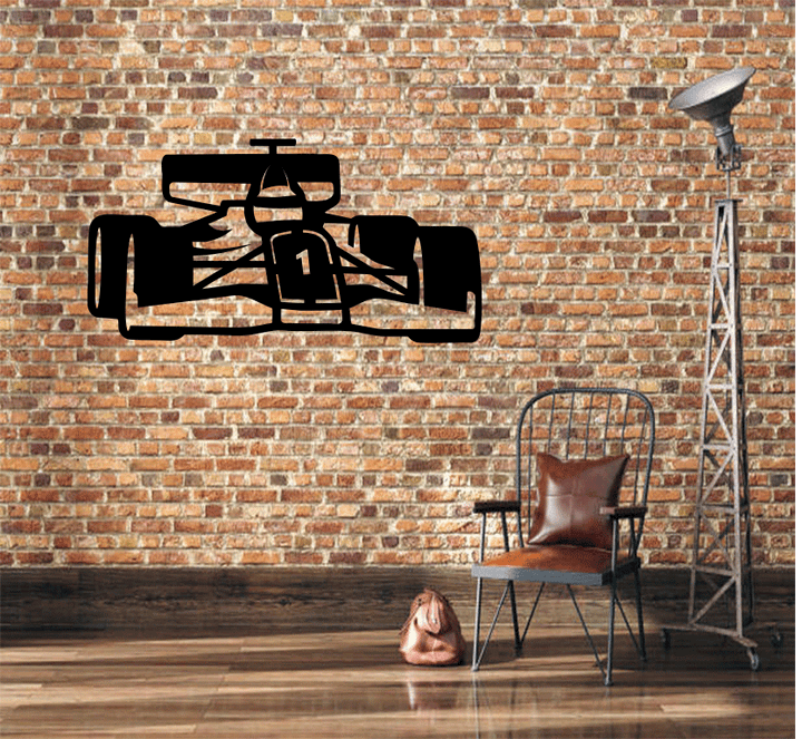 F1 Racing Car Metal wall Art