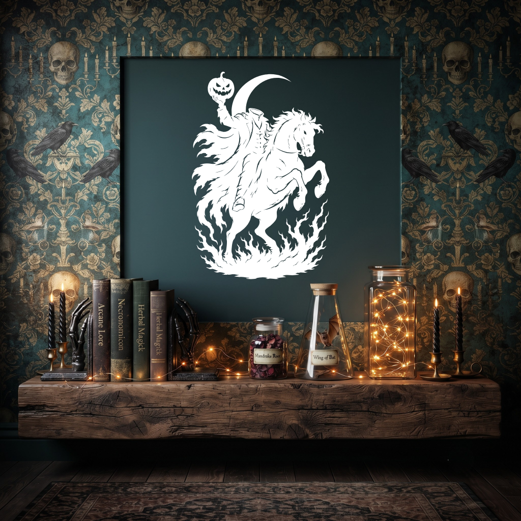Headless Horseman Metal Wall Art