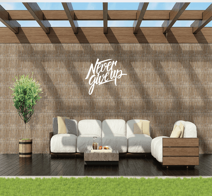 Never Give Up Metal Wall Art, view 2 by MetalPlex
