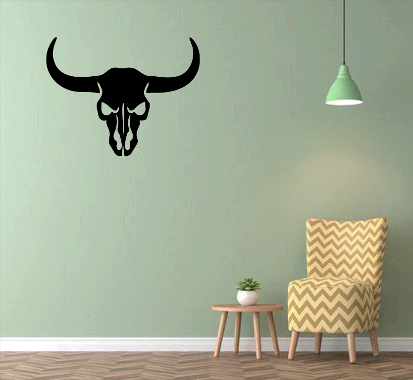 Bull Skull Metal Wall Art, view 6 by MetalPlex