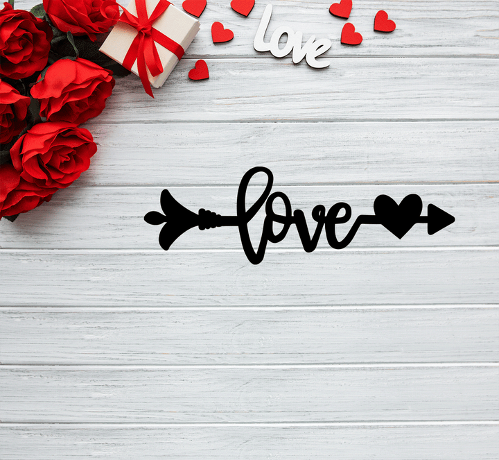 Love Arrow Metal Wall Art, view 2 by MetalPlex