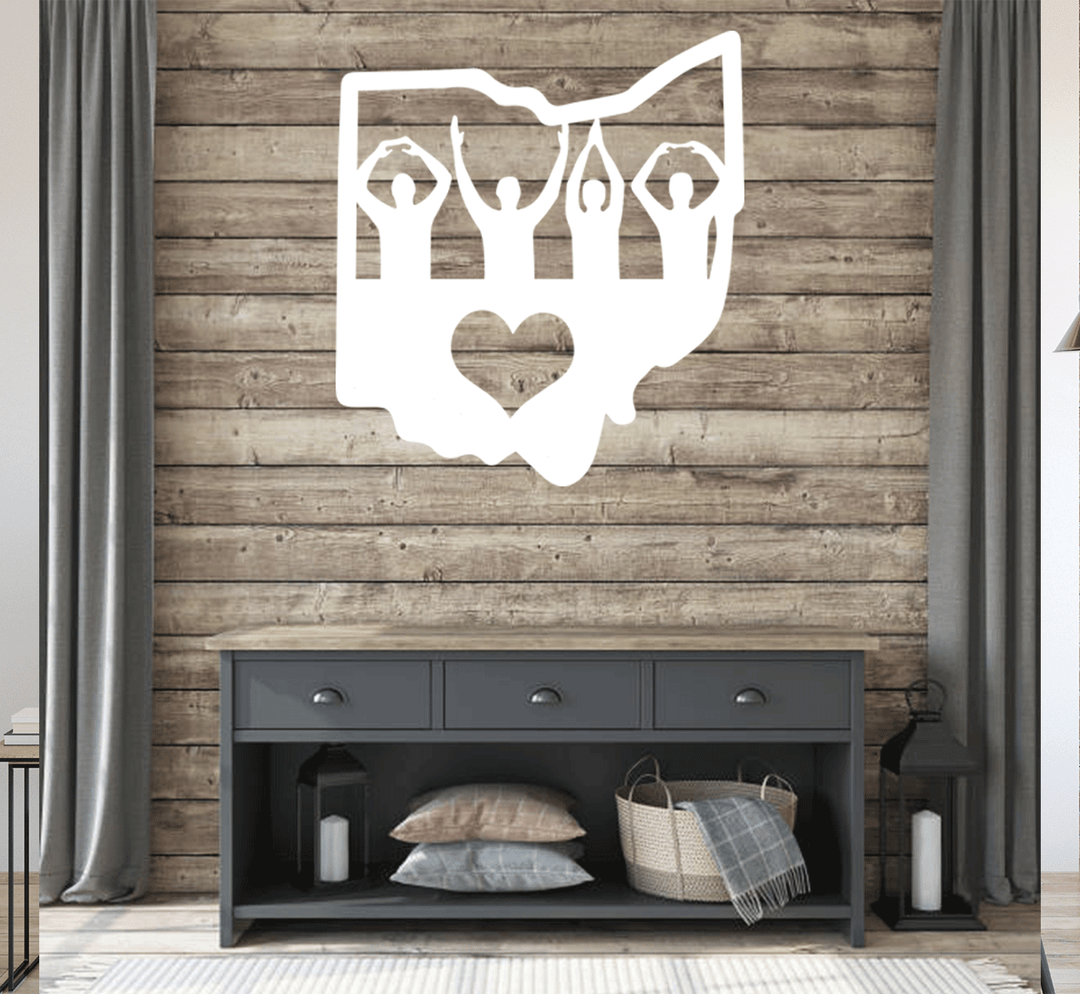 Ohio Love Metal Wall Art, view 7 by MetalPlex