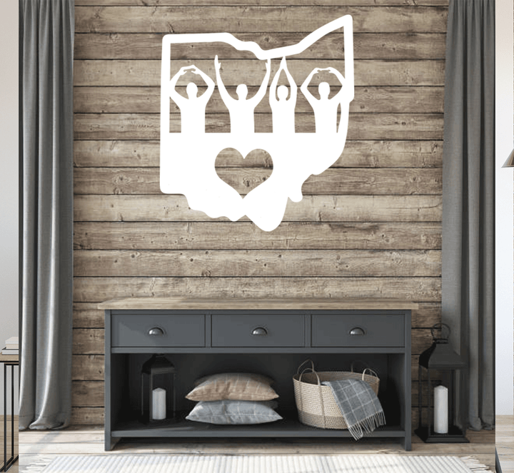 Ohio Love Metal Wall Art, view 7 by MetalPlex