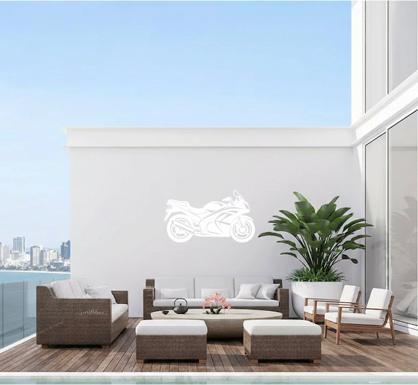 Sportbike Metal Wall Art, view 3 by MetalPlex