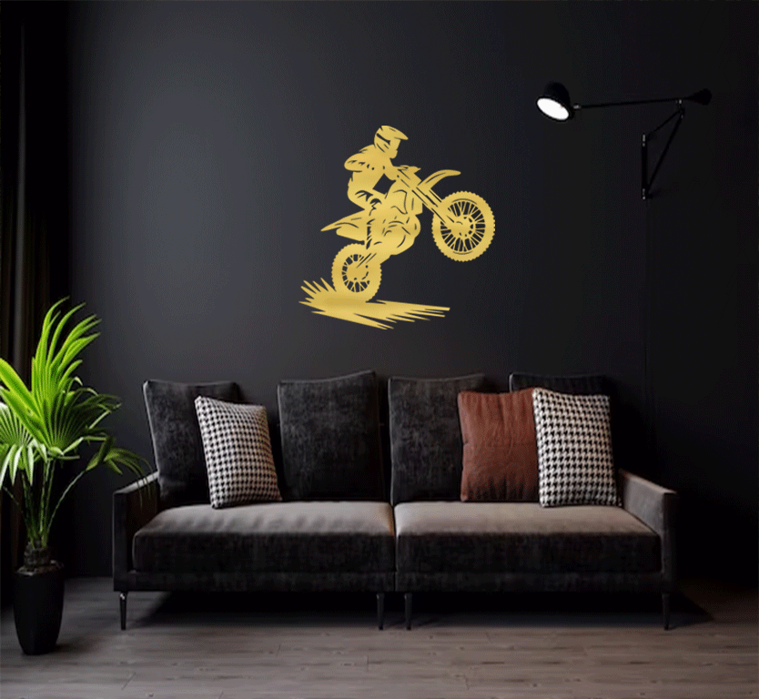 Dirt Biker Metal Wall Art, view 5 by MetalPlex