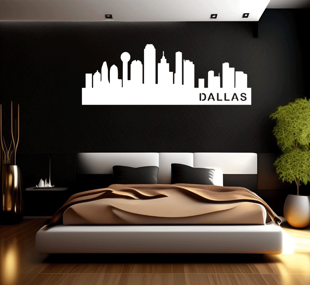 Dallas Skyline Metal Wall Art, view 6 by MetalPlex