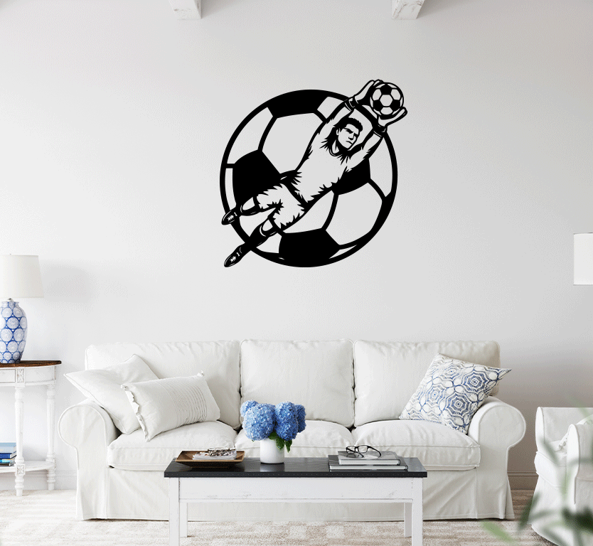 Goalkeepr Save Metal Wall Art
