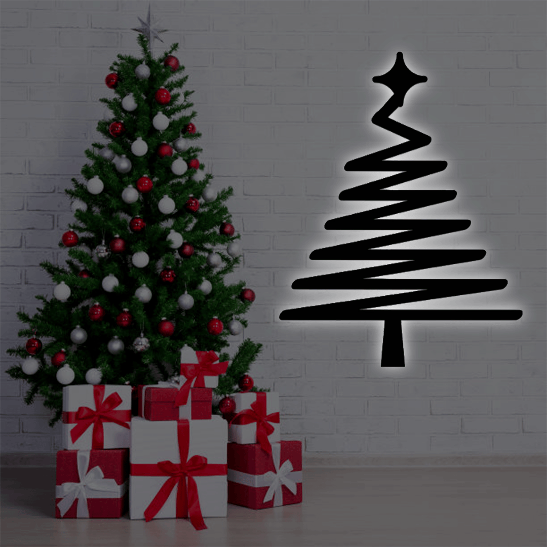 Abstract Christmas Tree Metal Wall Art, view 9 by MetalPlex