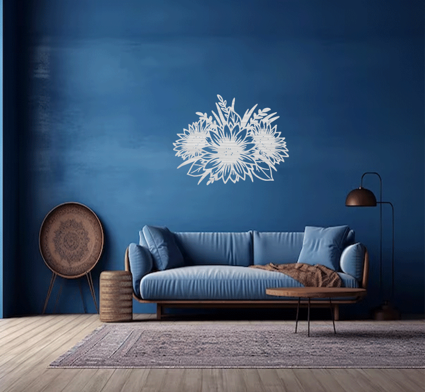 Sunflower Metal Wall Art, view 3 by MetalPlex