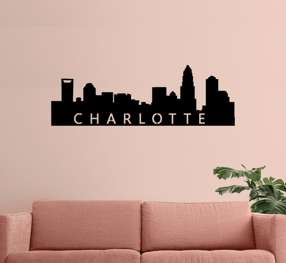 Charlotte Skyline Metal Wall Art, view 2 by MetalPlex