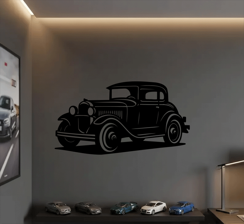 Classic Vintage Car Metal wall Art