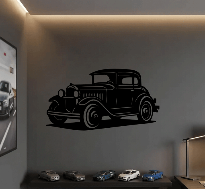 Classic Vintage Car Metal wall Art