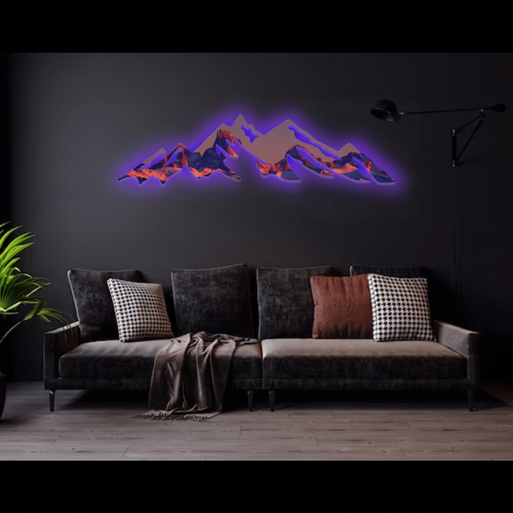 Grand Teton Sunset Metal Wall Art – National Park Mountain Wall Decor
