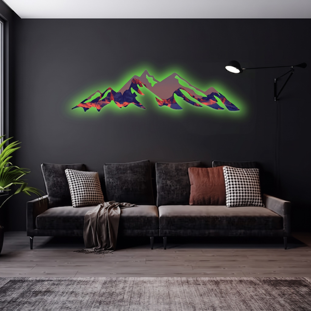 Grand Teton Sunset Metal Wall Art – National Park Mountain Wall Decor